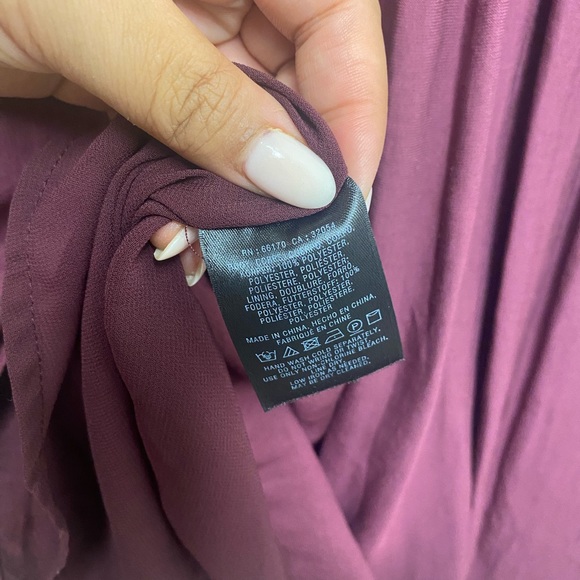 Moulinette Soeurs / Anthropologie / Plum Smocked Halter Midi Dress / Size 6 P - Picture 6 of 8